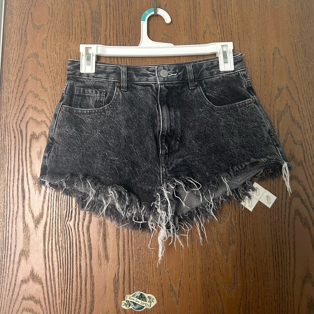 Pacsun Black Washed Festival Shorts